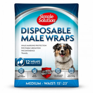 Simple Solution Male Wraps vienreizējās autiņbiksītes suņu puikām M 38-58 cm N12